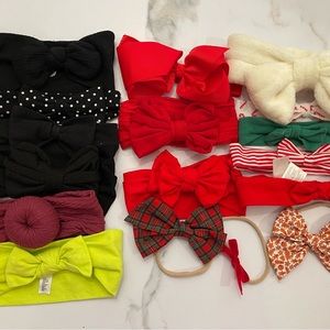 0-12 months Set of 17 Christmas baby headbands